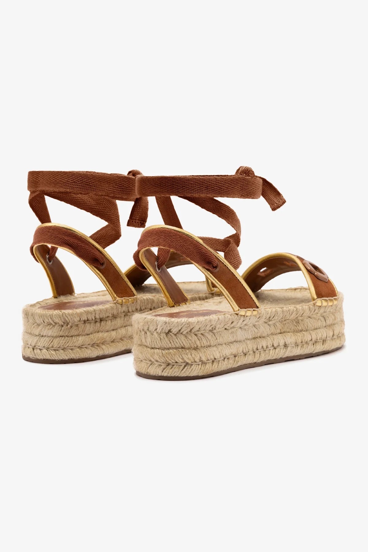 Flatform Espadrille Milan Camurça Caramelo