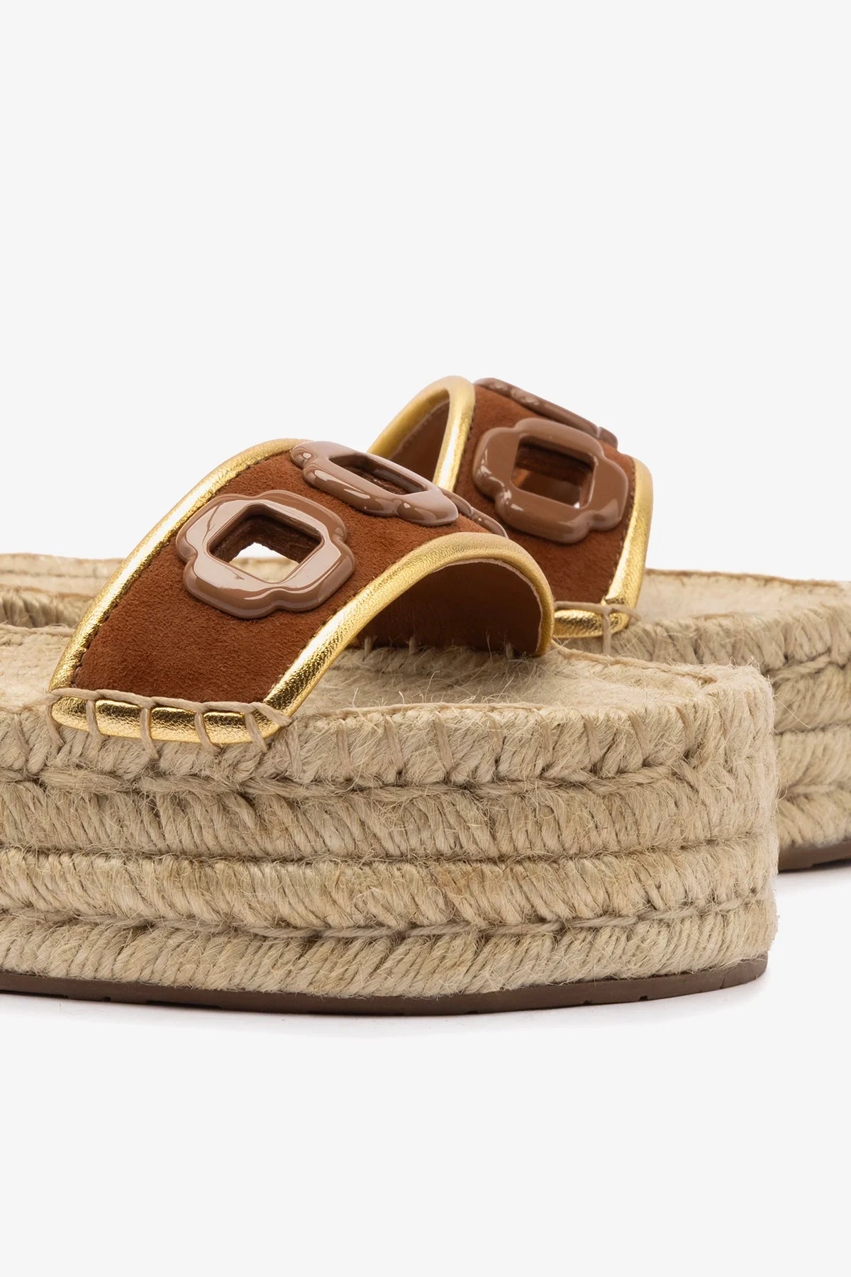 Flatform Espadrille Milan Camurça Caramelo