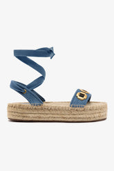 Flatform Espadrille Milan Jeans Azul