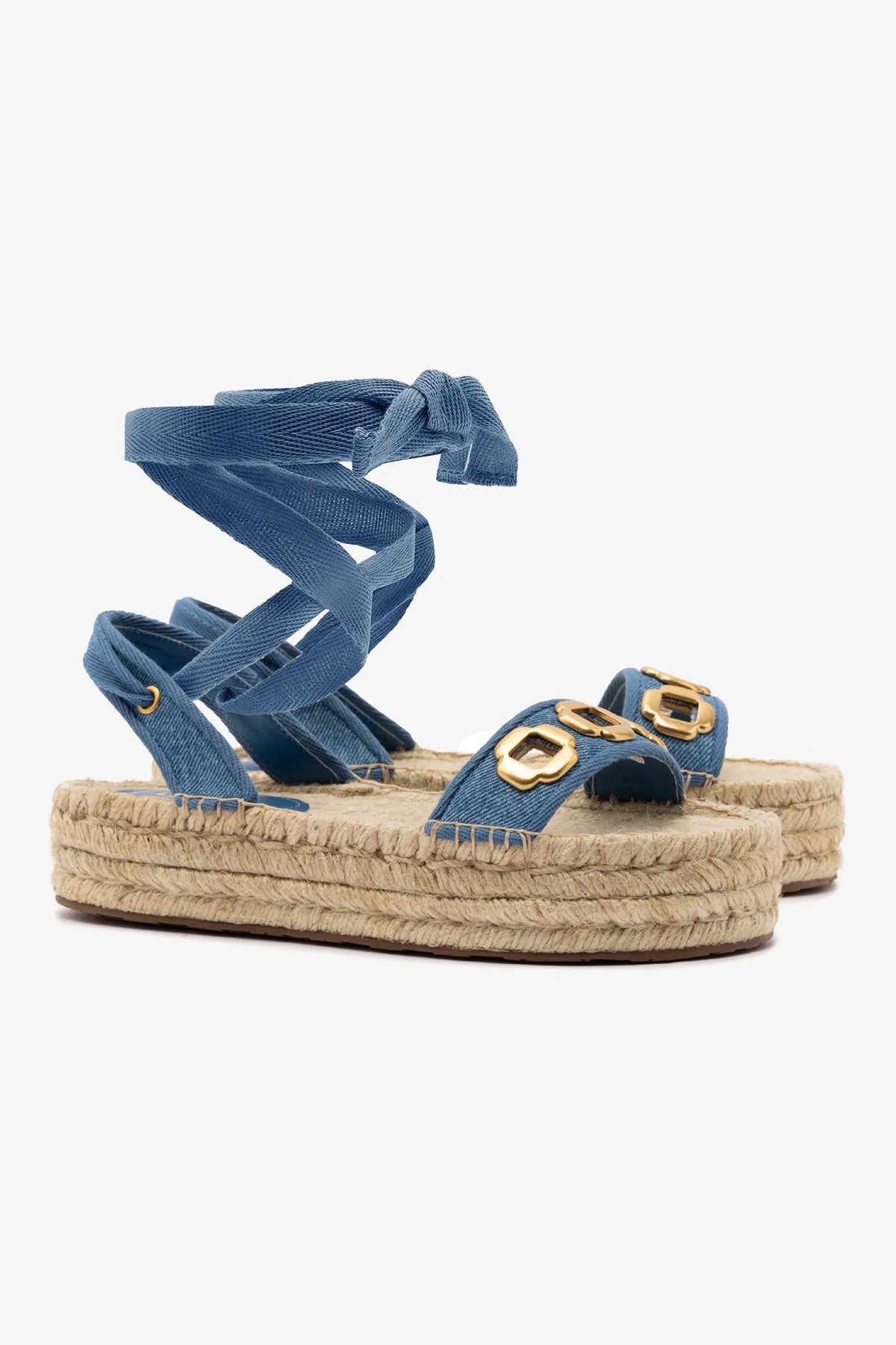 Flatform Espadrille Milan Jeans Azul