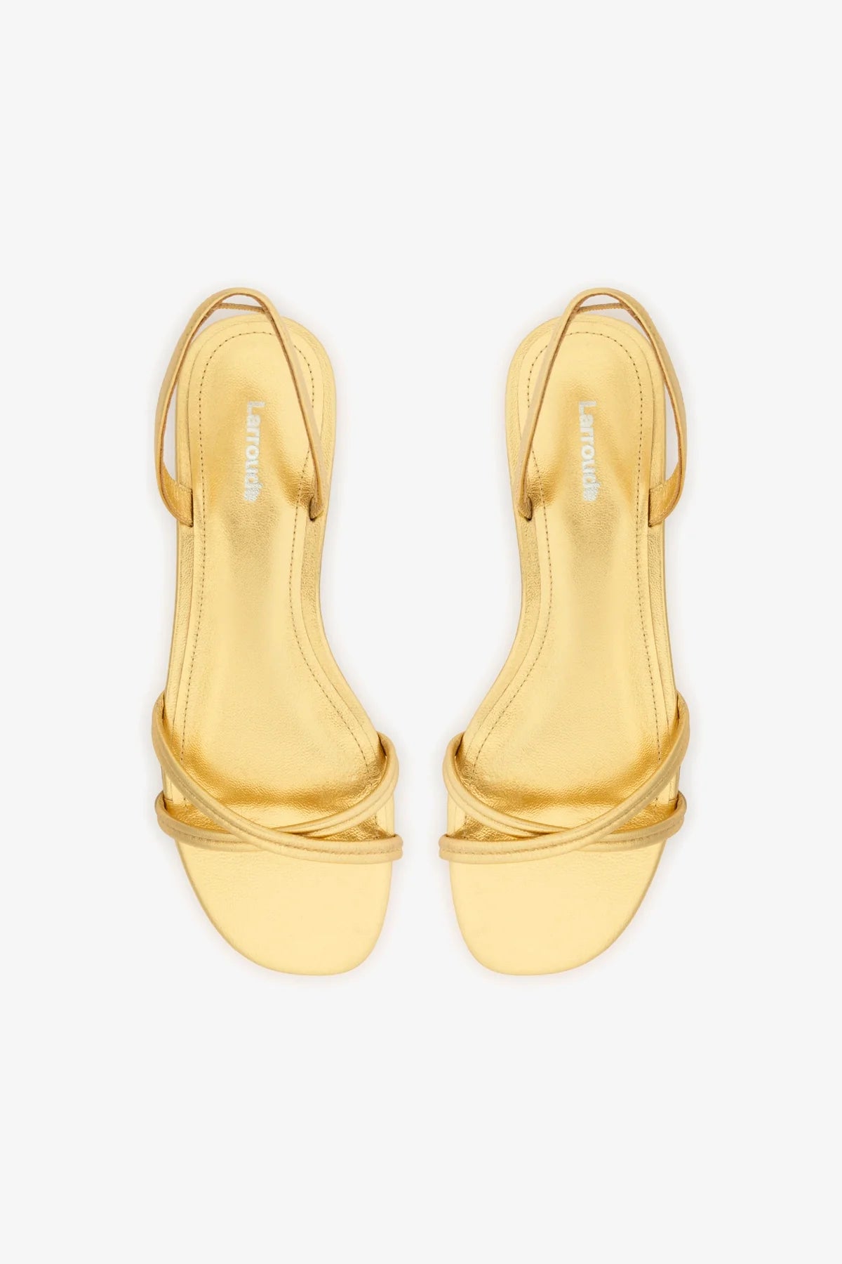 Sandália Flat Annie Couro Dourado