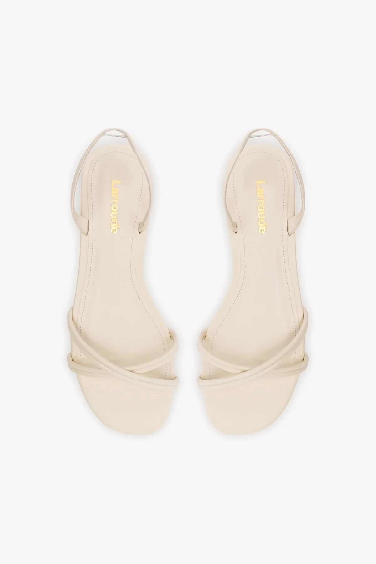 Sandália Flat Annie Couro Off White