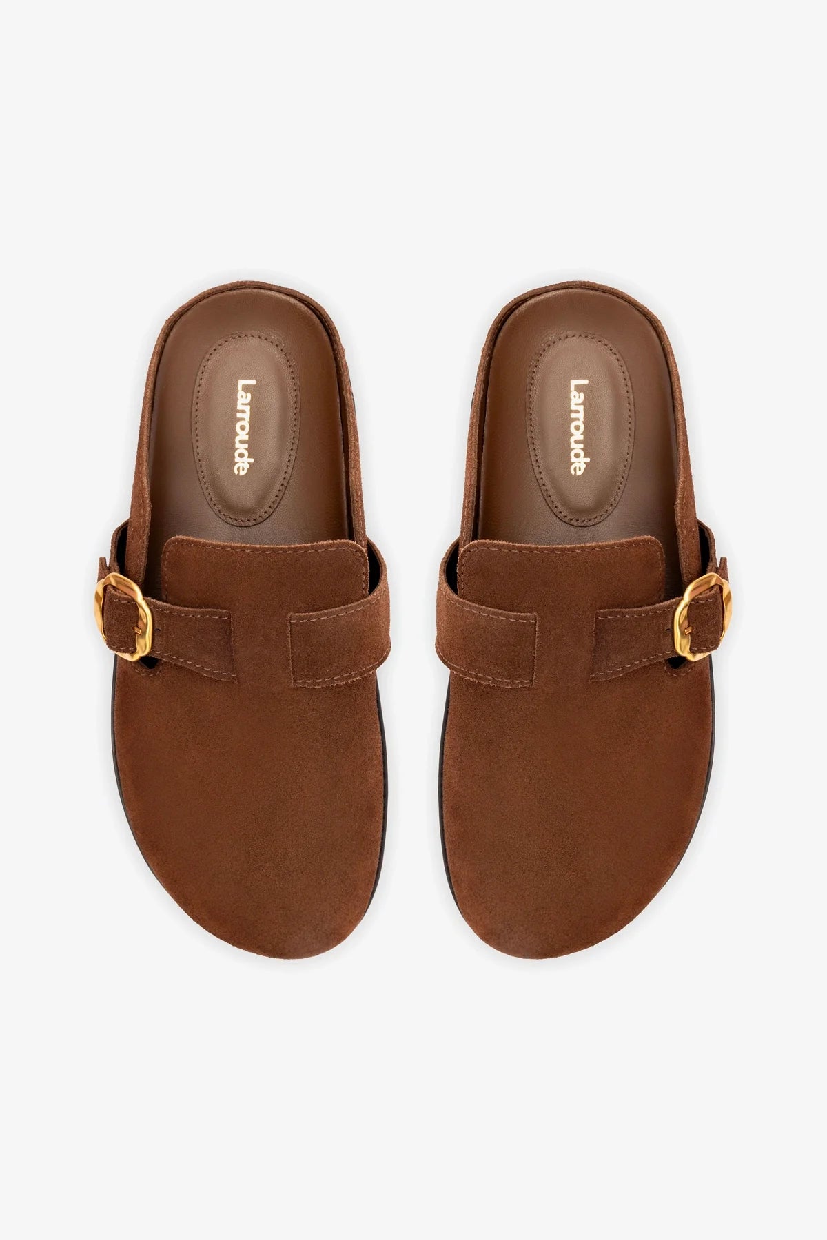 Mule Clog Milan Camurça Marrom