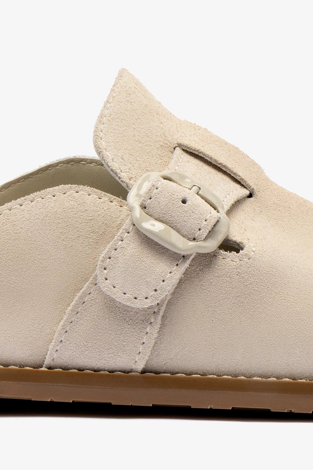 Mule Clog Milan Camurça Cinza