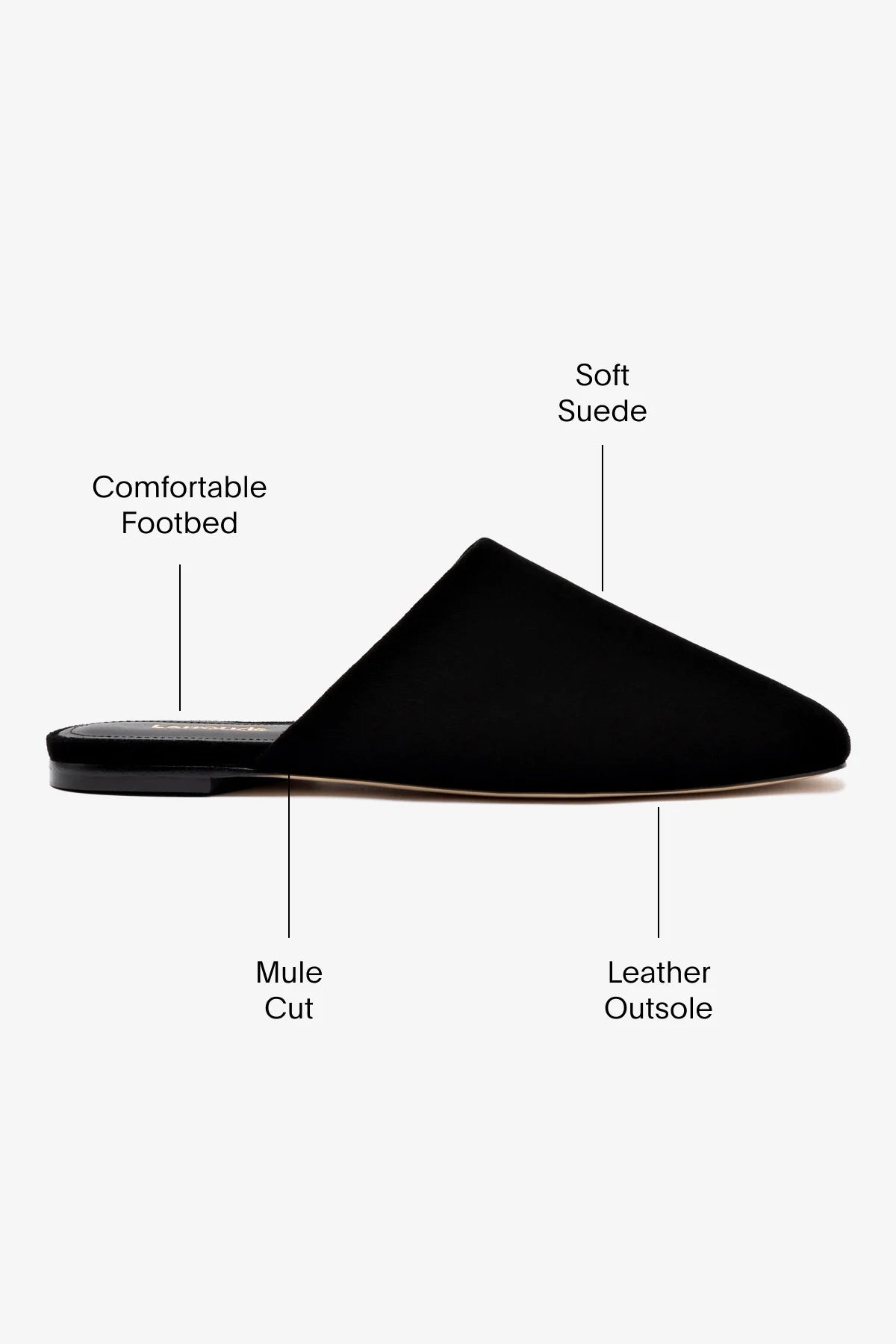 Mule Flat Venice e Clutch Camurça Preto