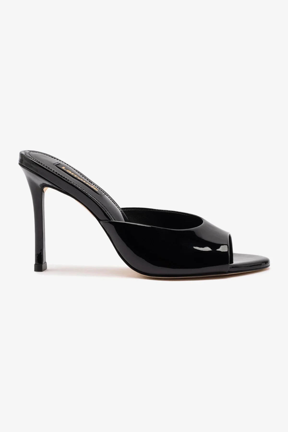 Mule Jasmine Hi Couro Verniz Preto
