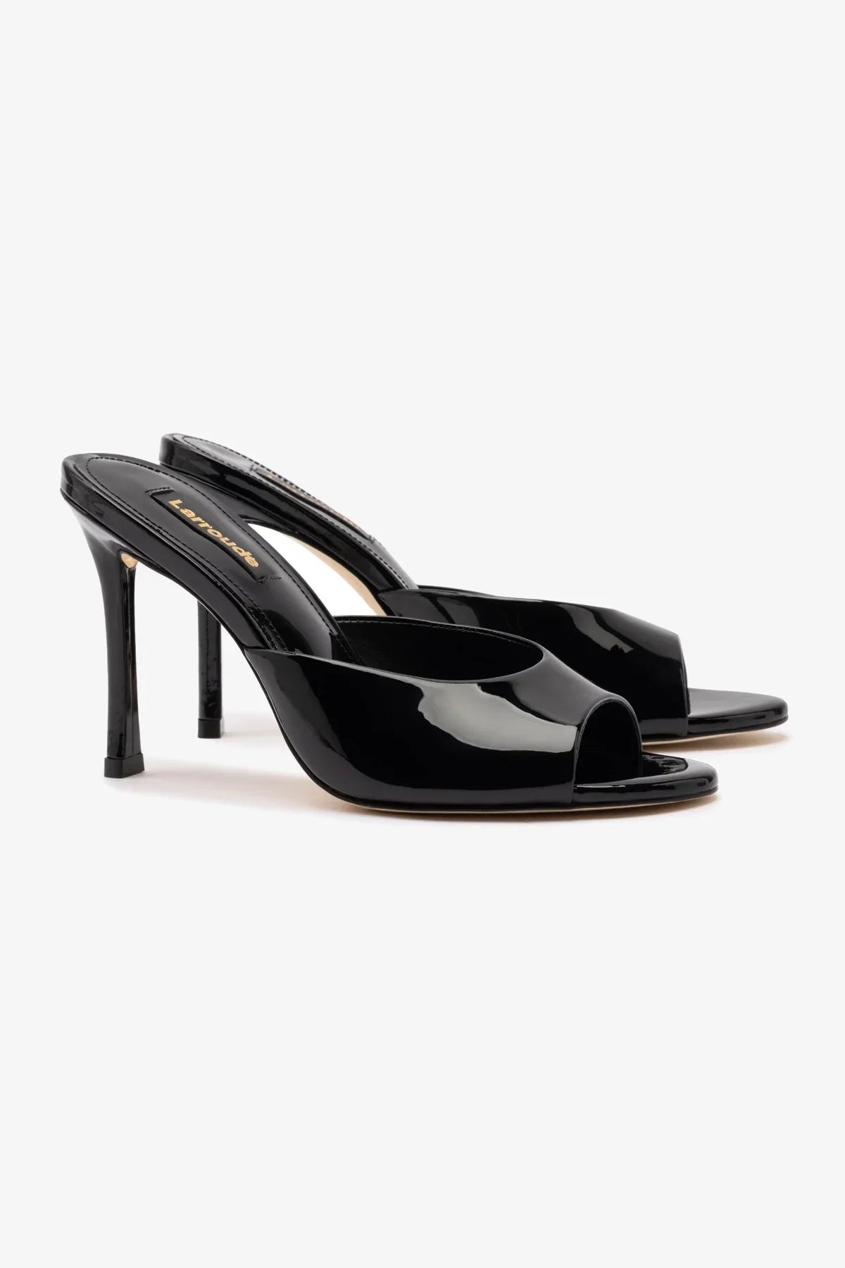 Mule Jasmine Hi Couro Verniz Preto
