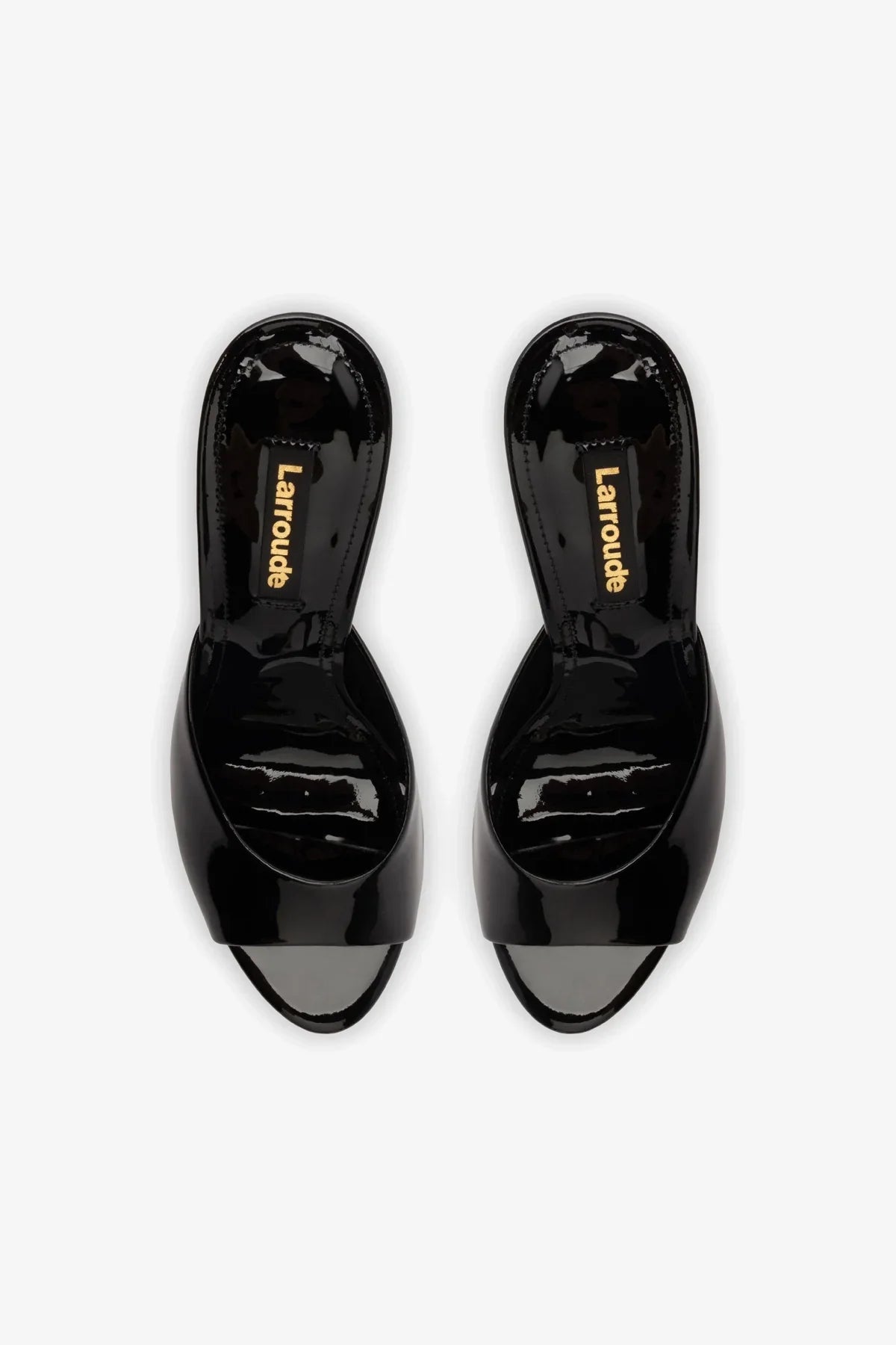 Mule Jasmine Hi Couro Verniz Preto