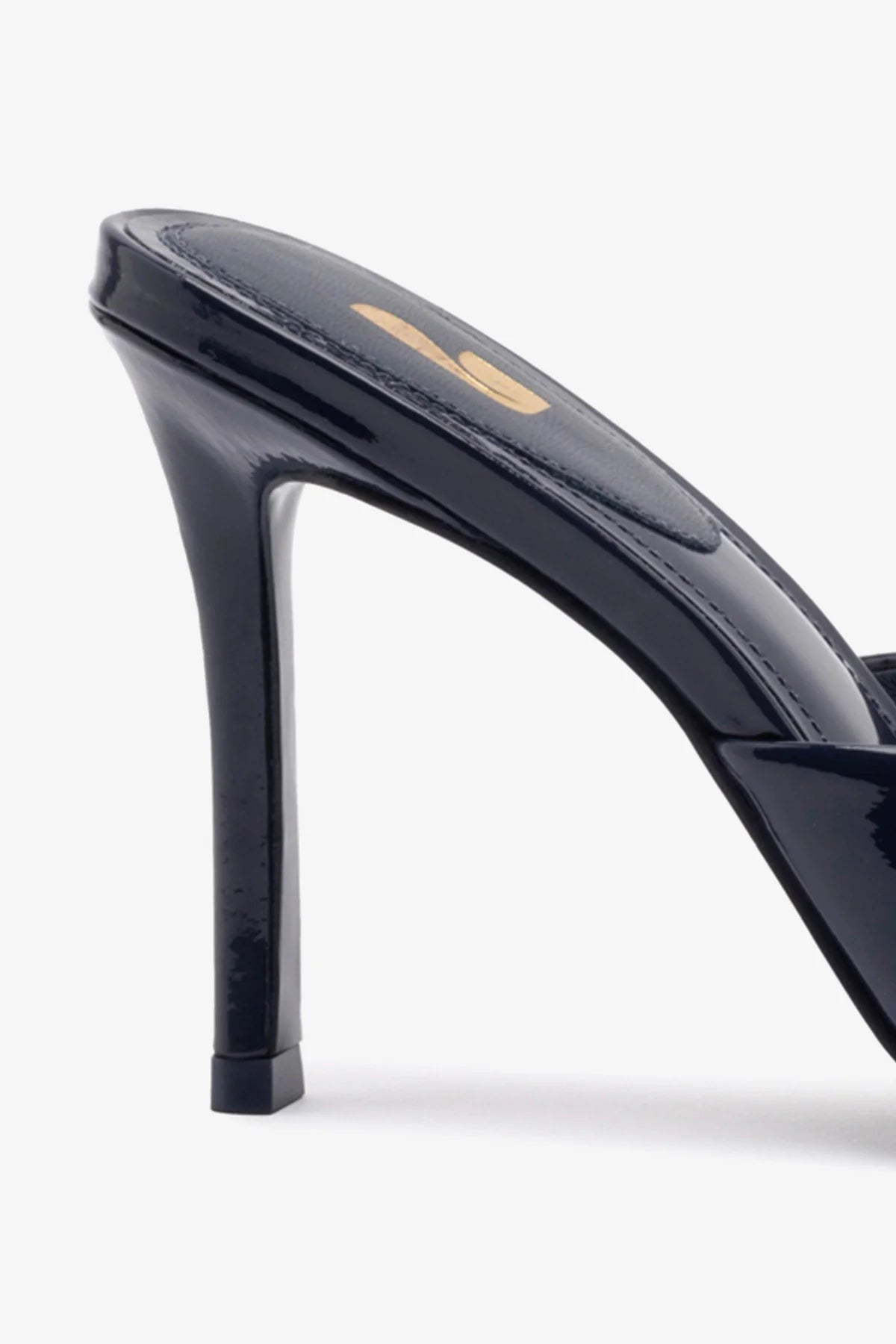 Mule Jasmine Hi Couro Verniz Azul