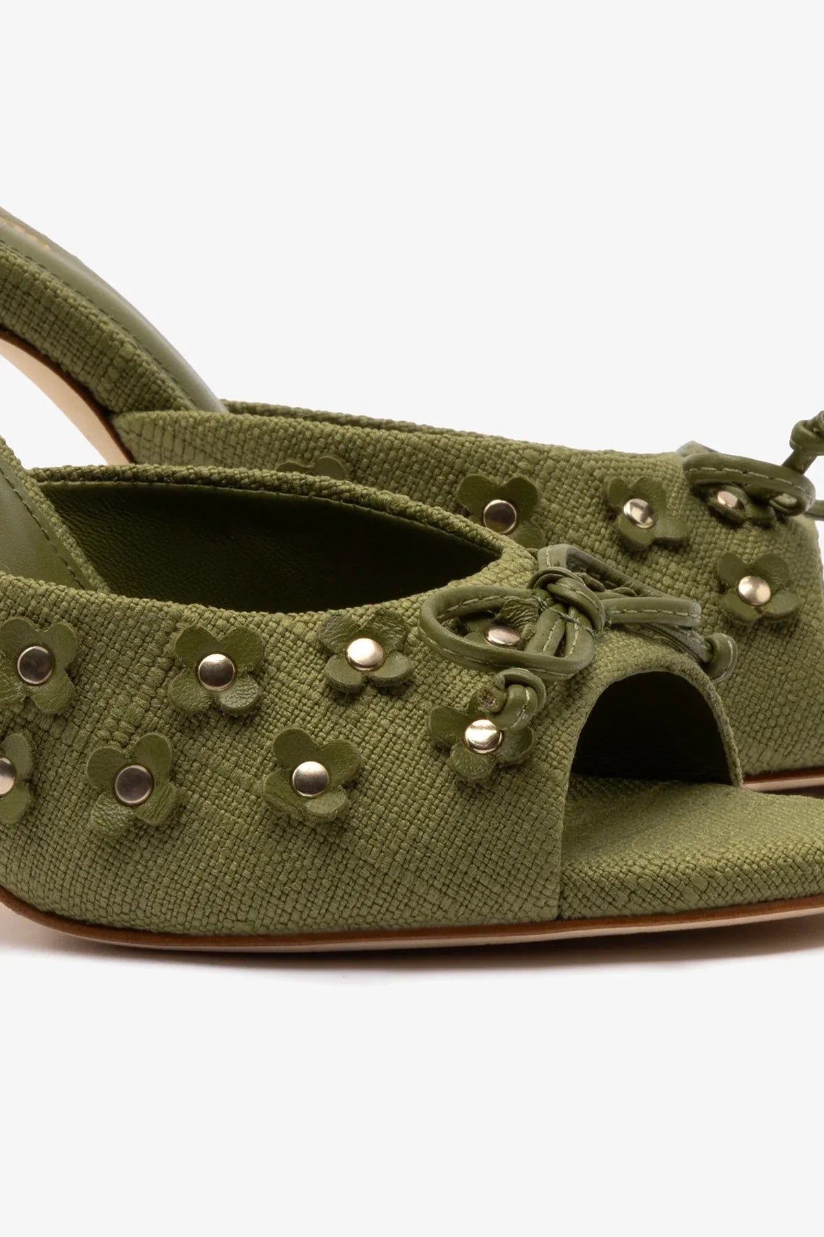 Mule Jasmine Hi Ráfia Verde