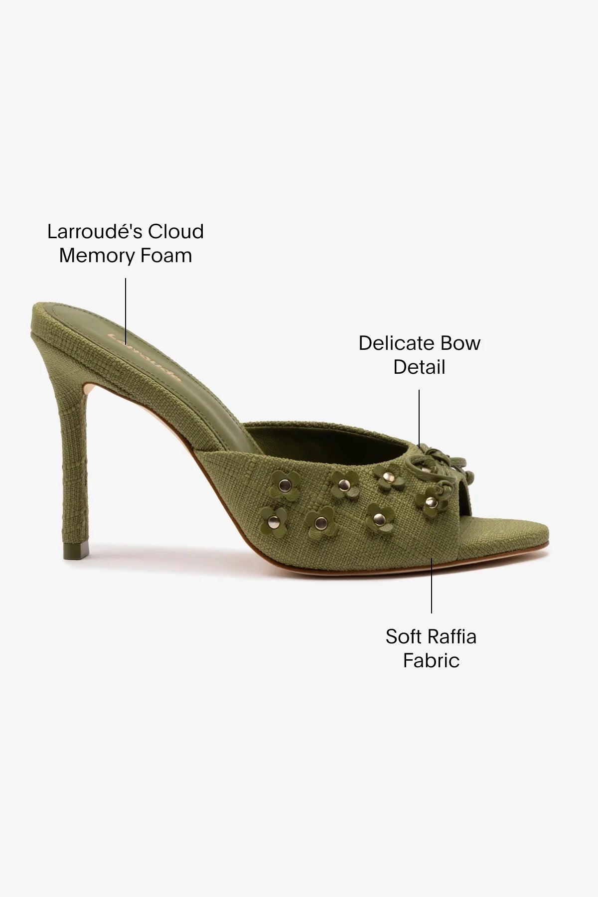 Mule Jasmine Hi Ráfia Verde