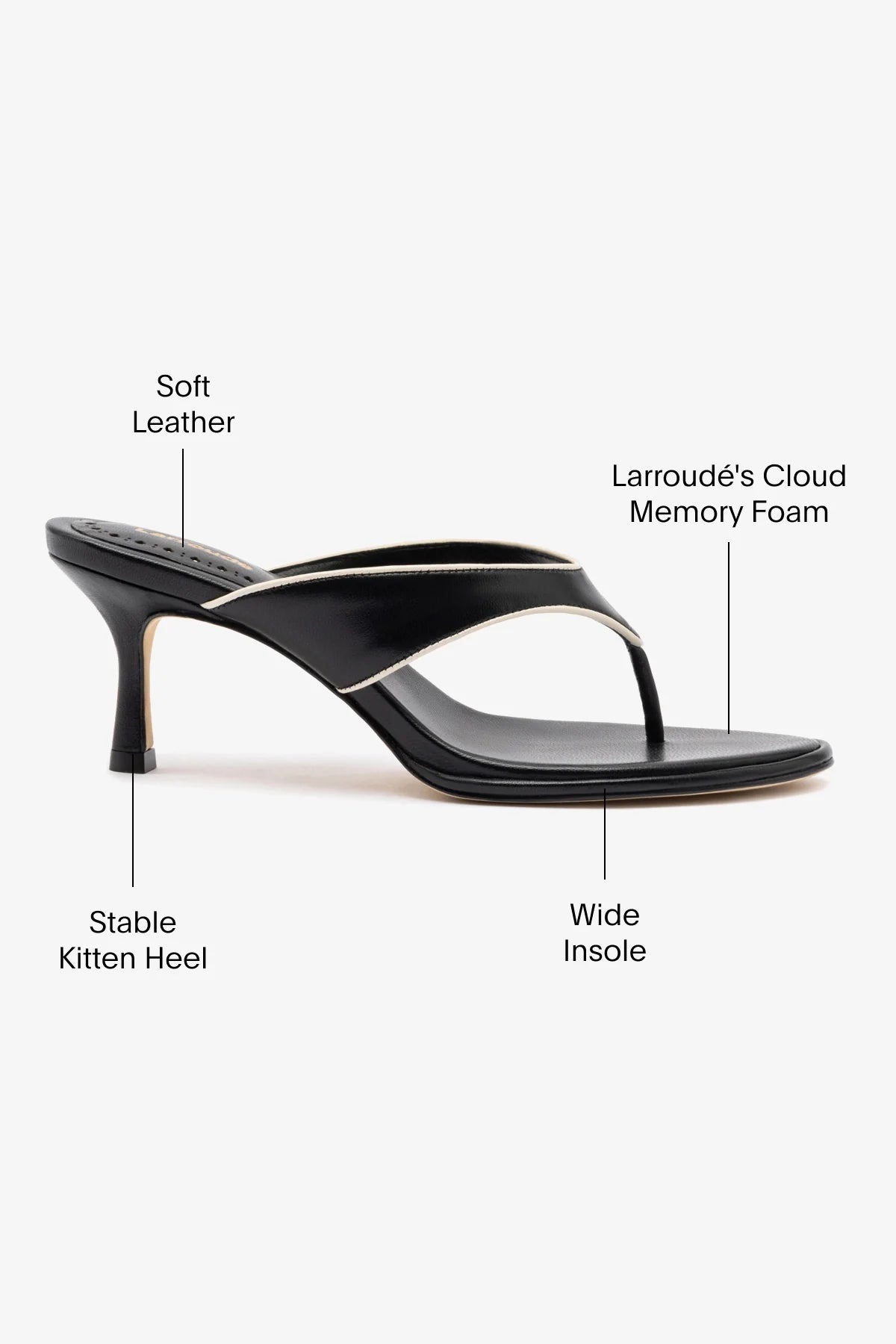 Sandália Gaia Couro Preto