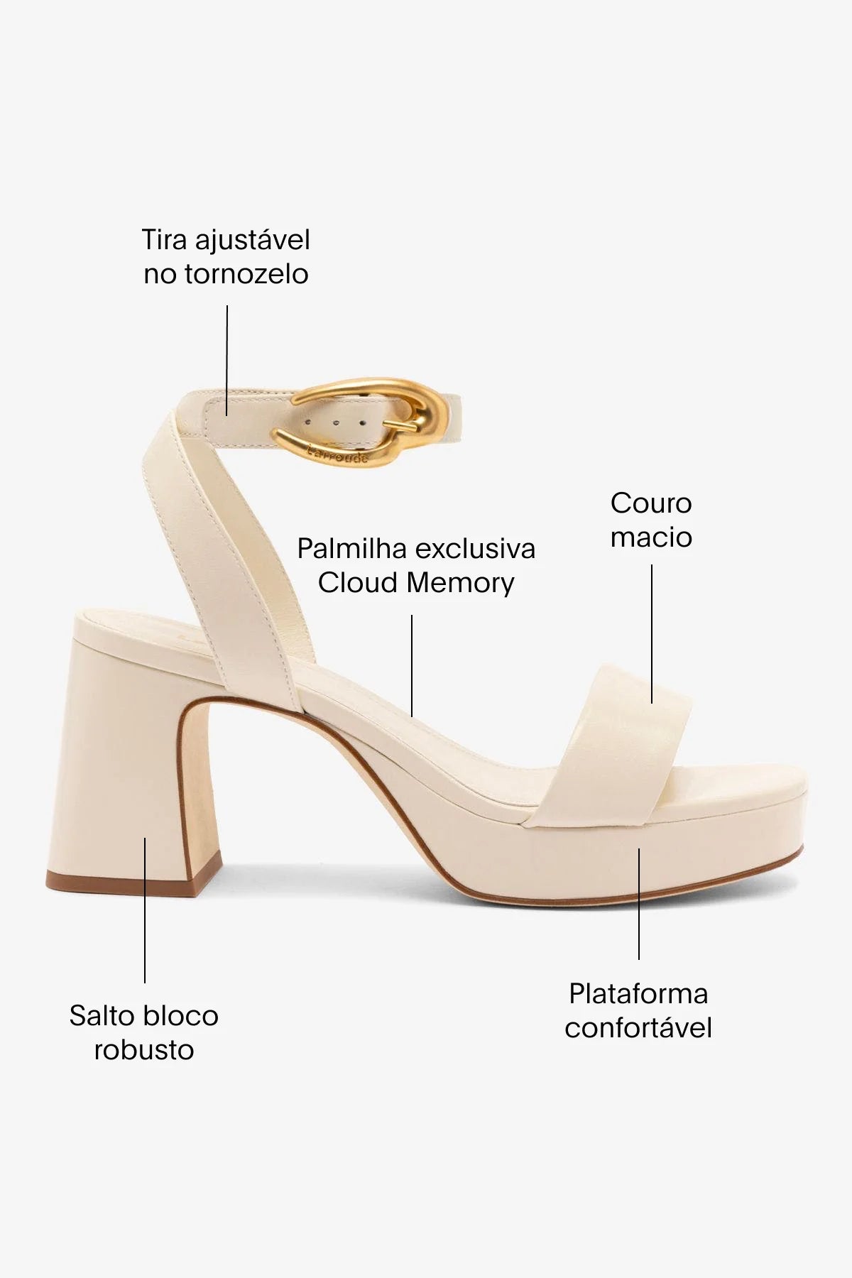 Sandália Dolly Verona Low Couro Off White