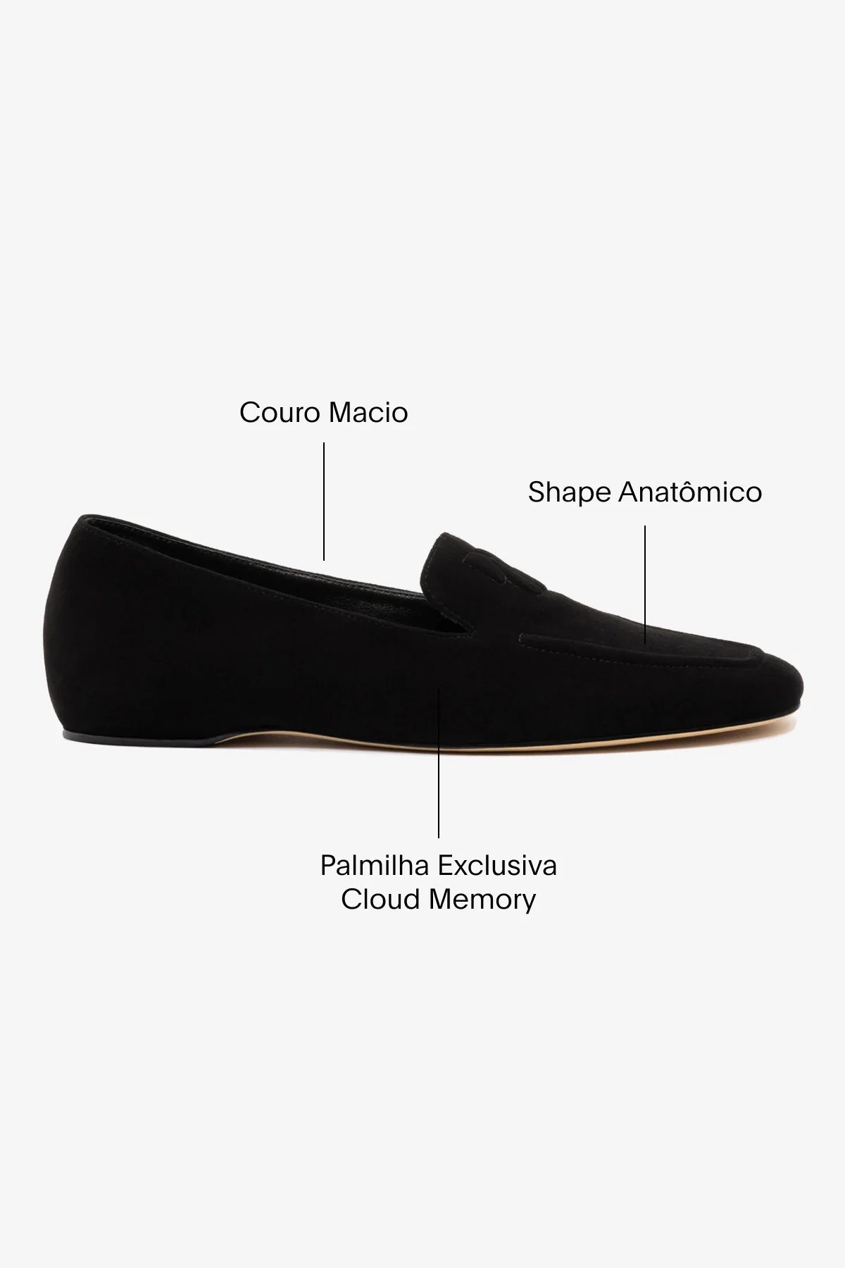 Mocassim Penny Camurça Preto