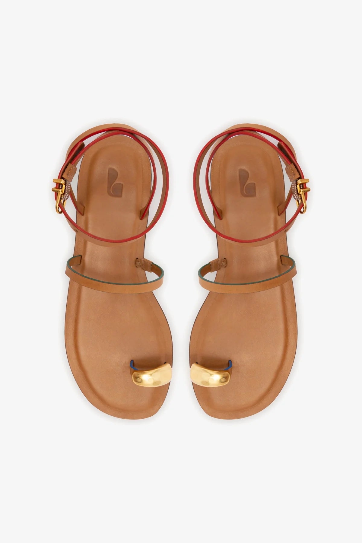 Flat Biarritz Couro Caramelo