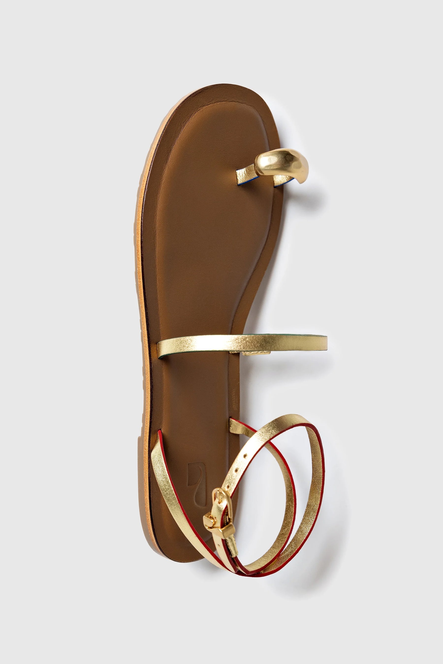 Flat Biarritz Couro Dourado