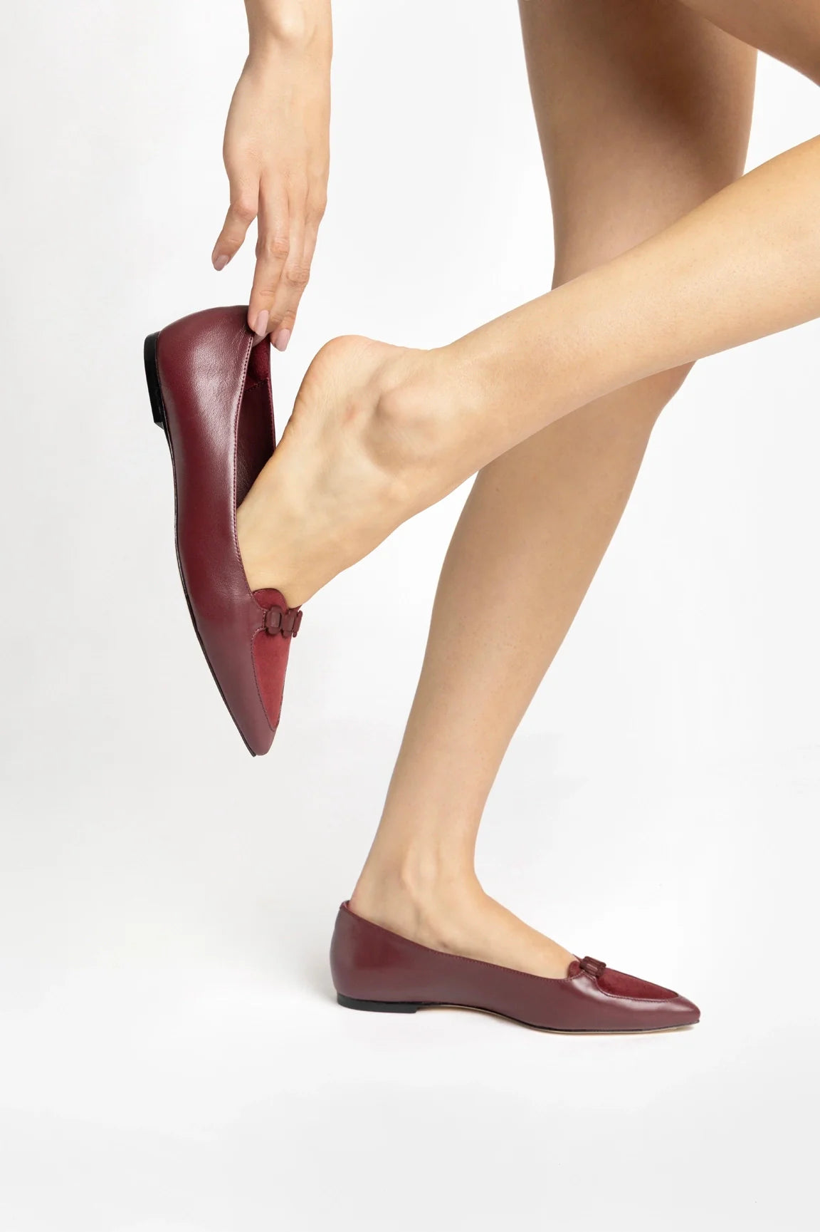 Mocassim Audrey Couro Bordô