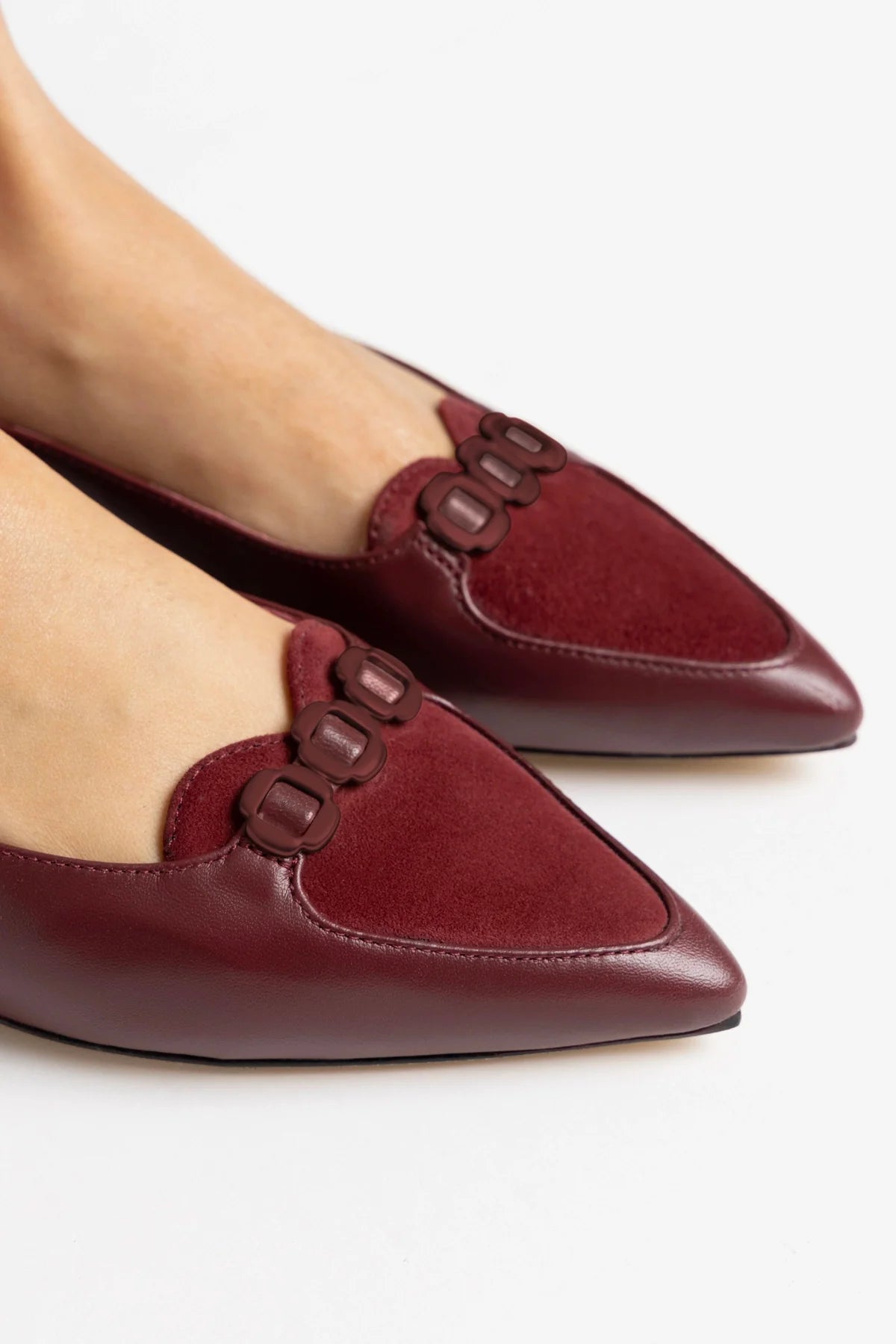 Mocassim Audrey Couro Bordô