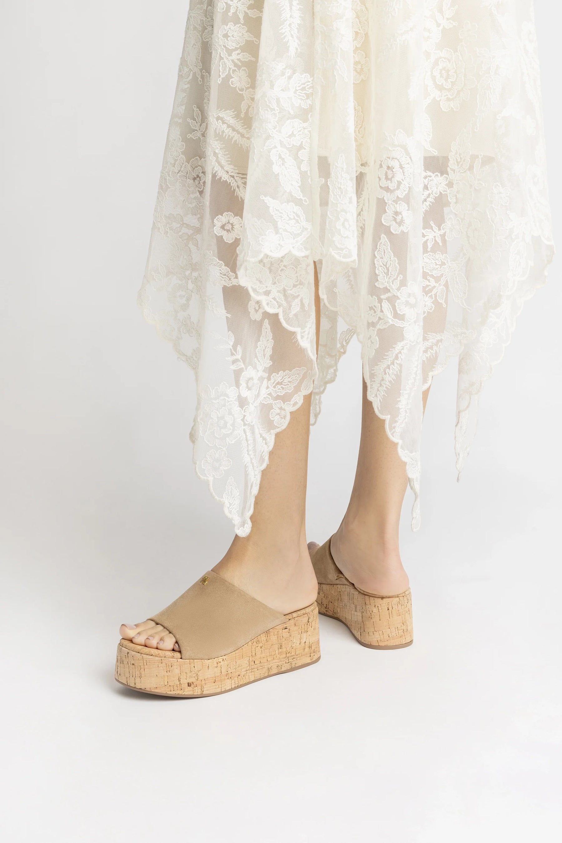 Mule Charli Camurça Caramelo