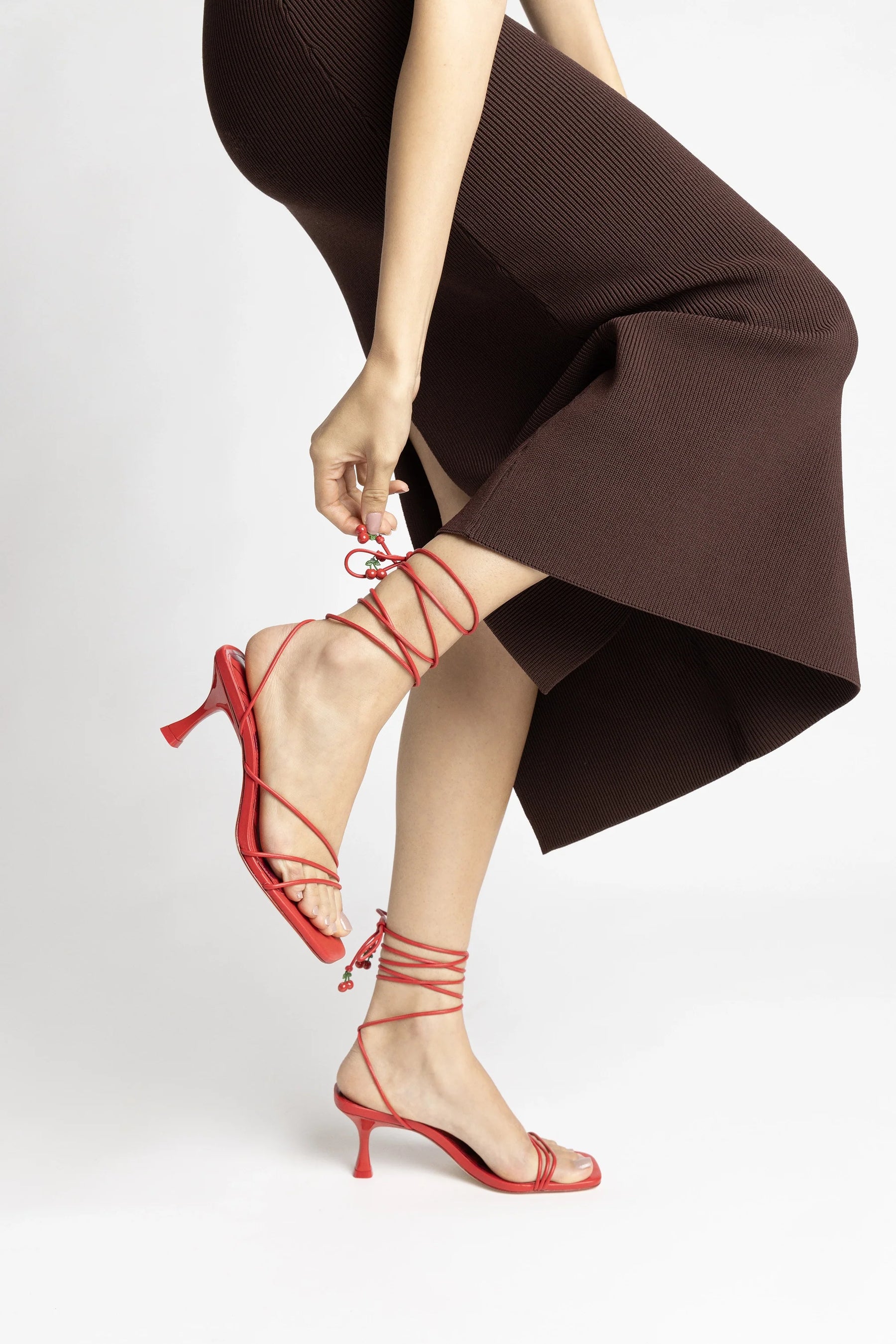 Sandália Nadia Couro Vermelho