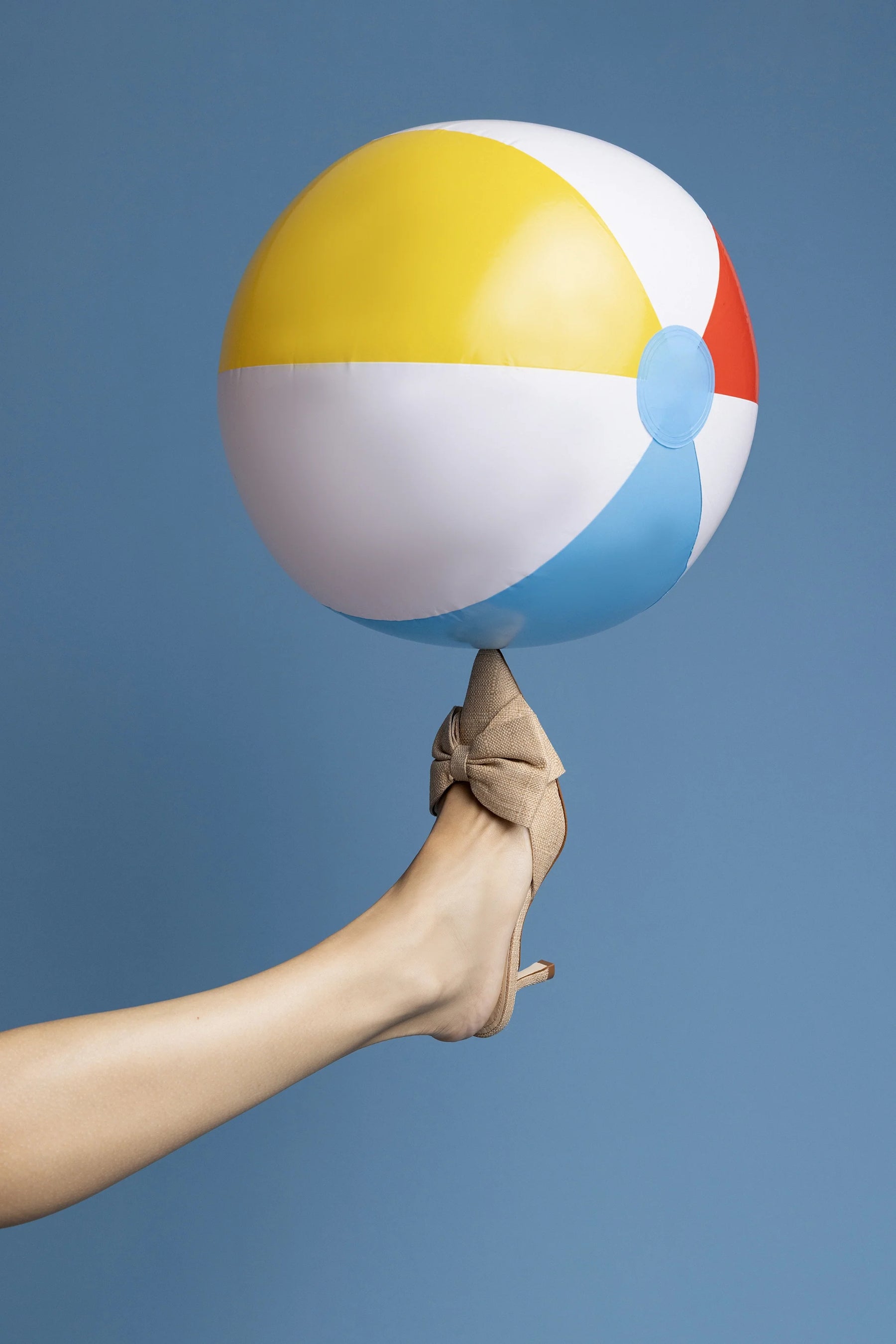 Mule Elle Mini Ráfia Bege