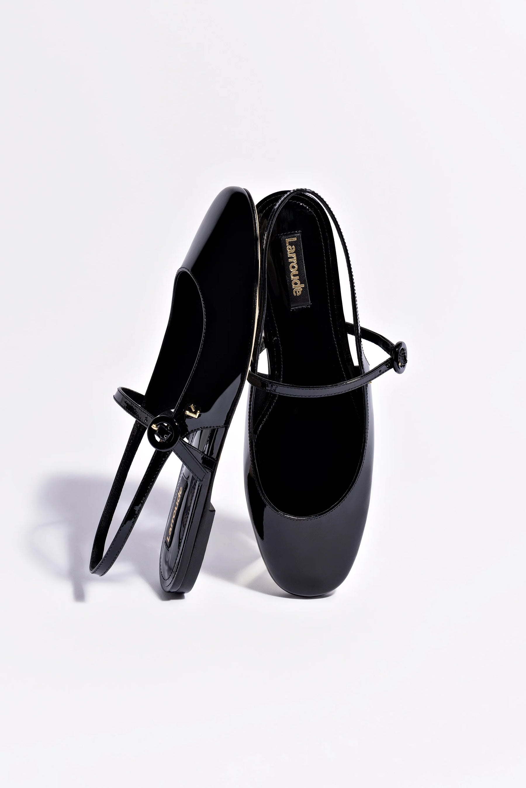 Georgina Ballet Flat In Black Patent Leather