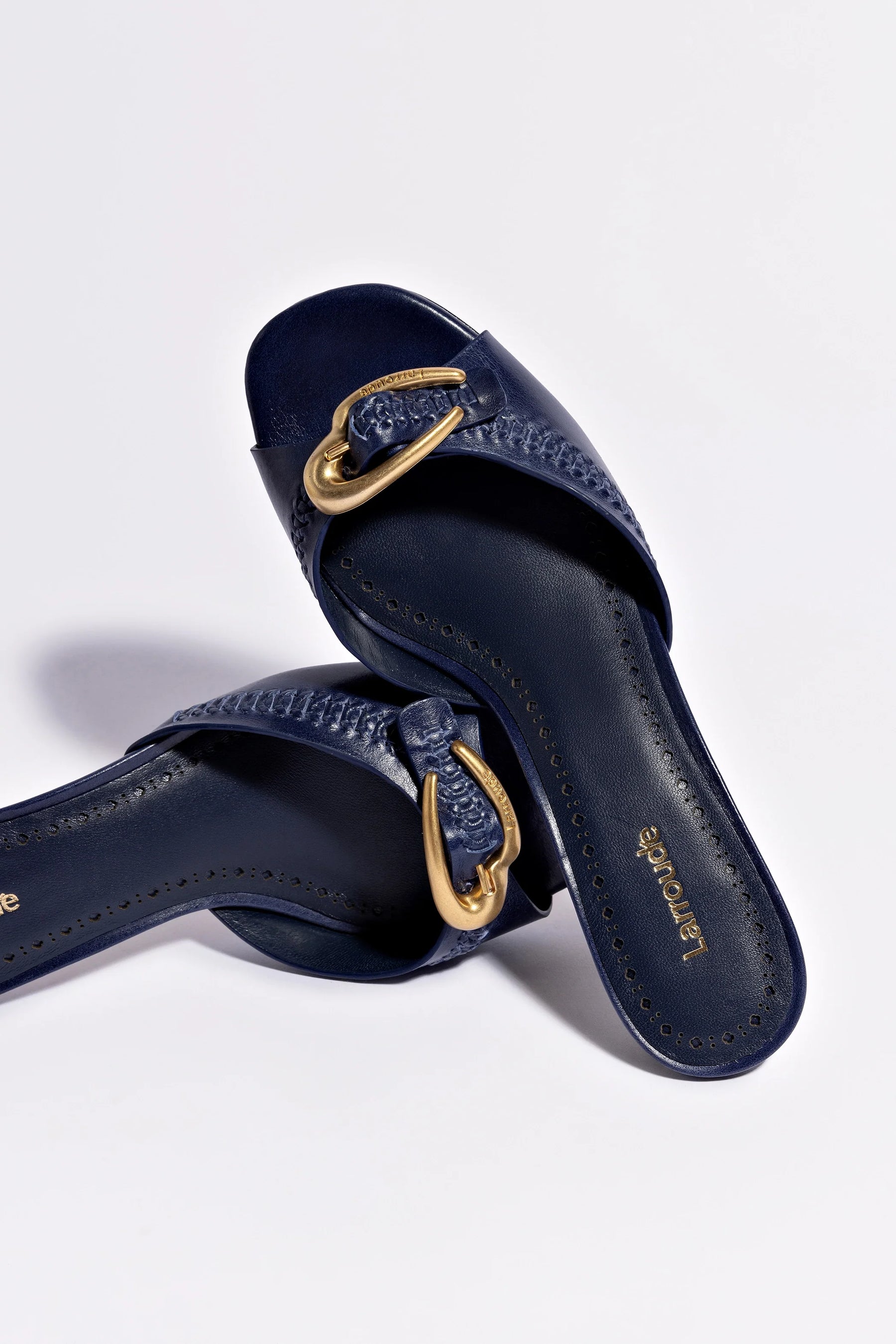 Verona Mule In Navy Leather