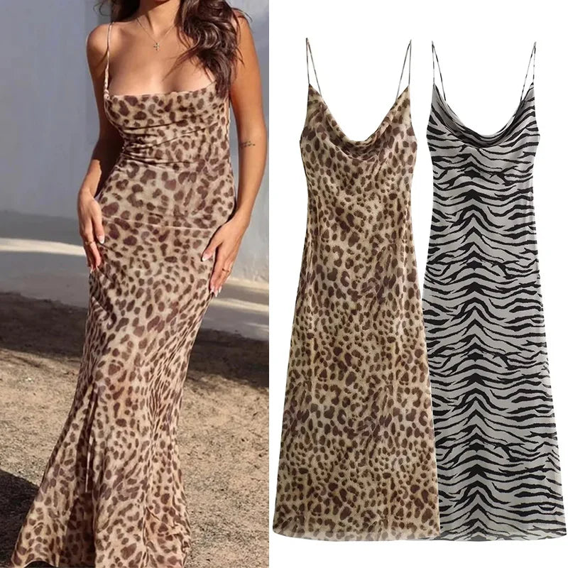 Vestido Midi Tule Animal Print – Valentina