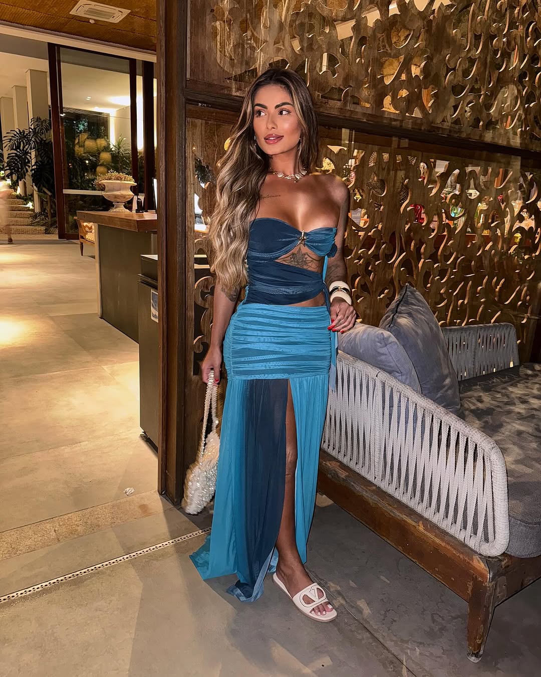 Conjunto Feminino 3 Peças Top Saia  - Aurora