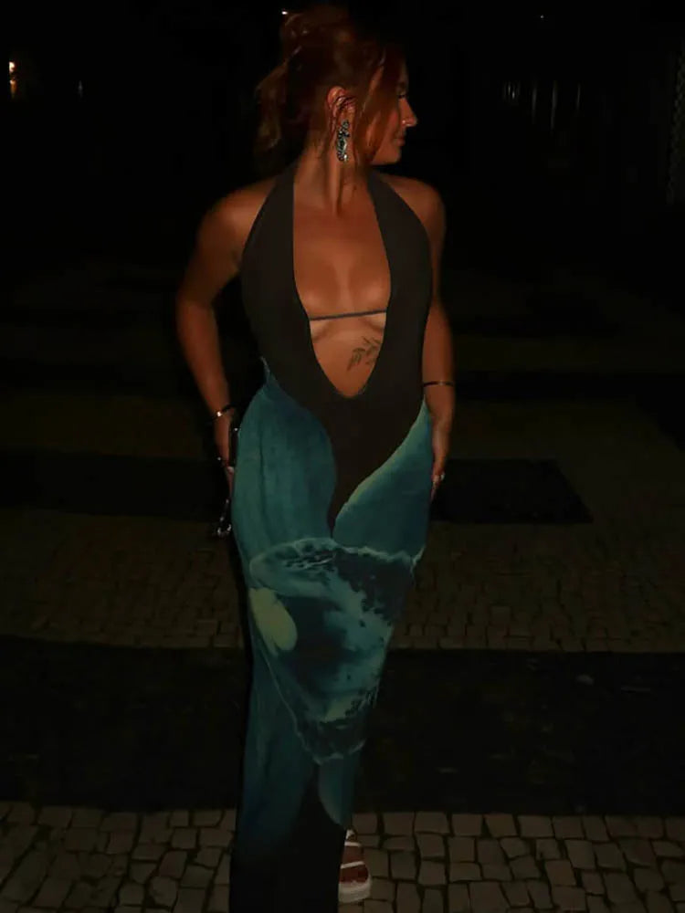 Vestido Longo Estampa Tropical – Juliane