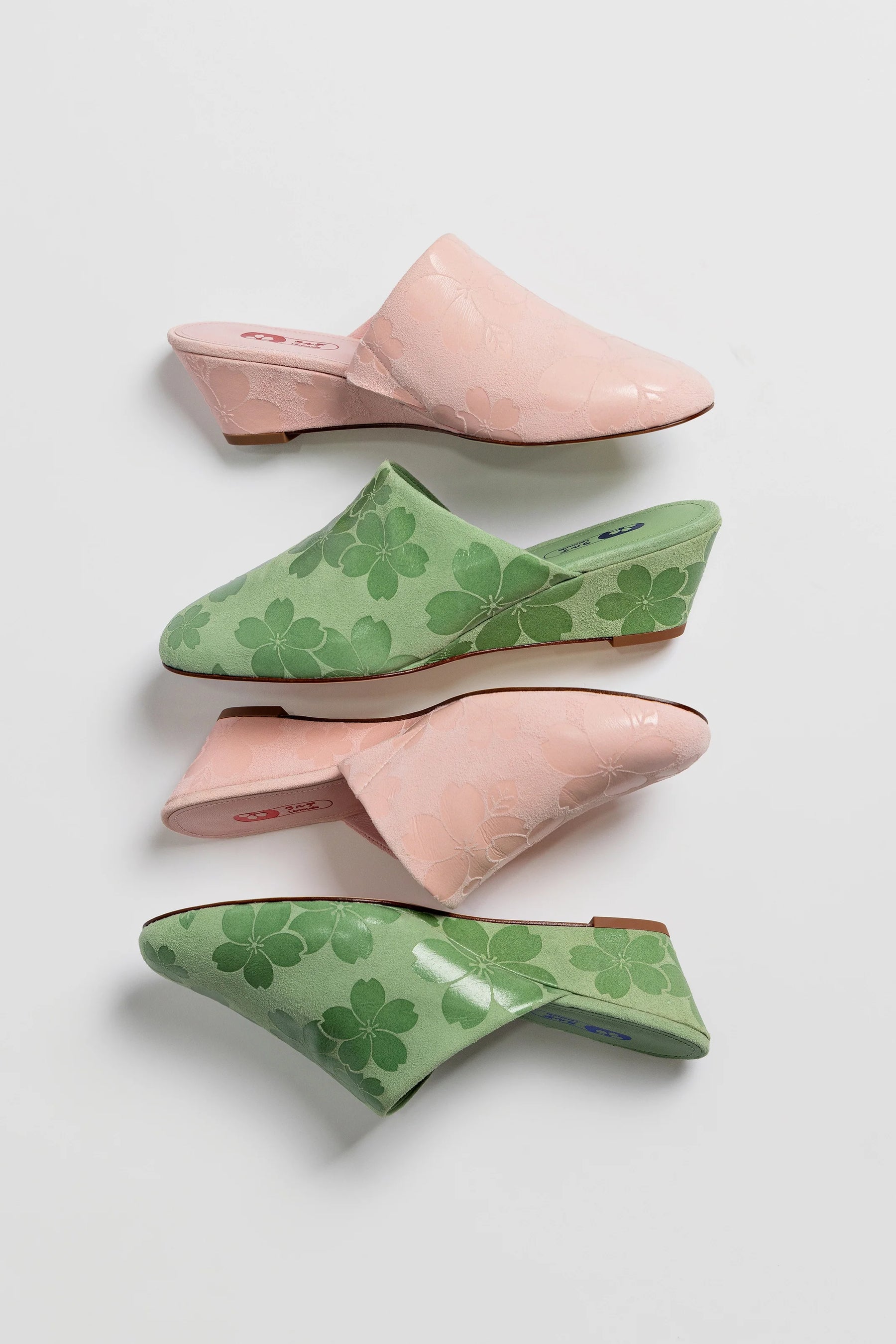 Mule Anabela Venice Sakura Camurça Rosa