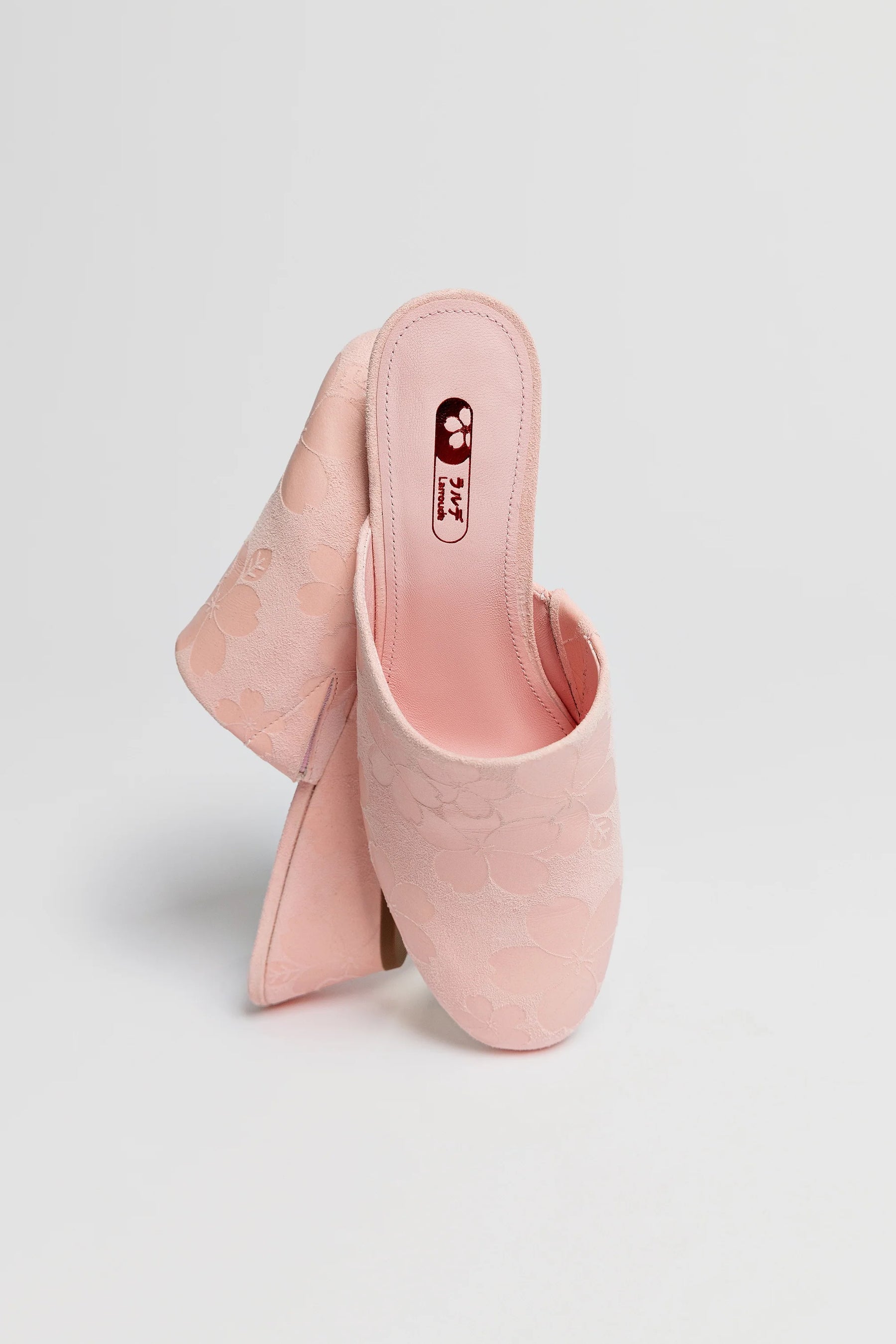 Mule Anabela Venice Sakura Camurça Rosa