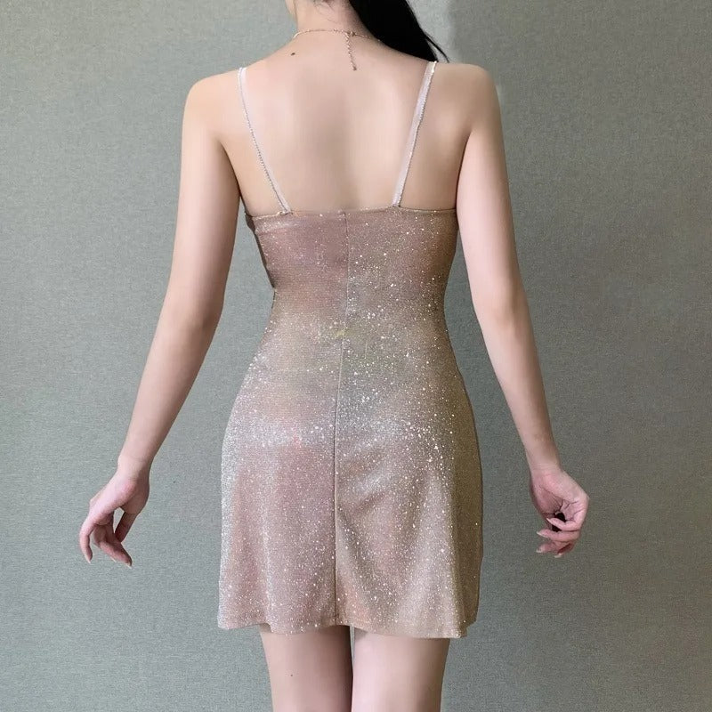 Vestido Curto Brilho Festa - Priscila