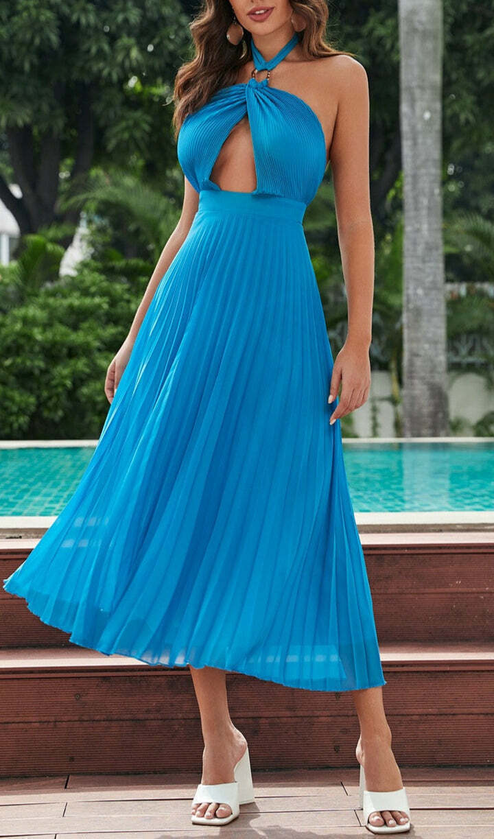 Vestido Longo Plissado - Livia