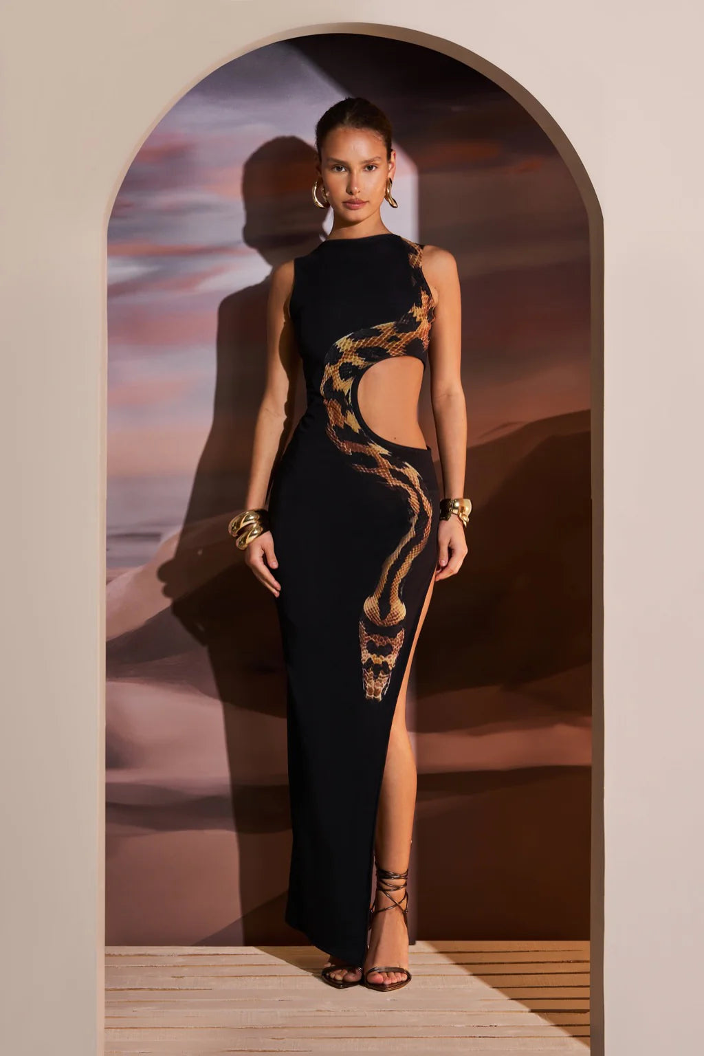Vestido Viper com Recortes Sensuais – Syll