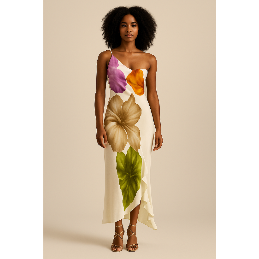 Vestido Feminino Longo Estampado - Lara