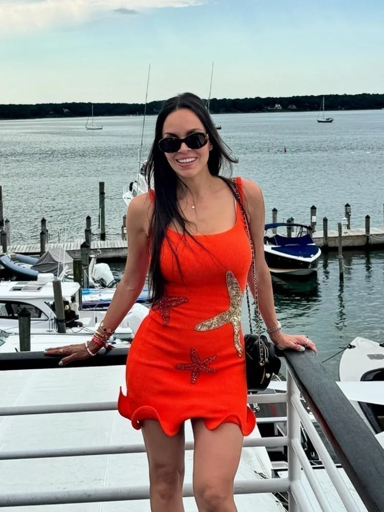 Vestido Curto Bordado Lantejoula - Hanna