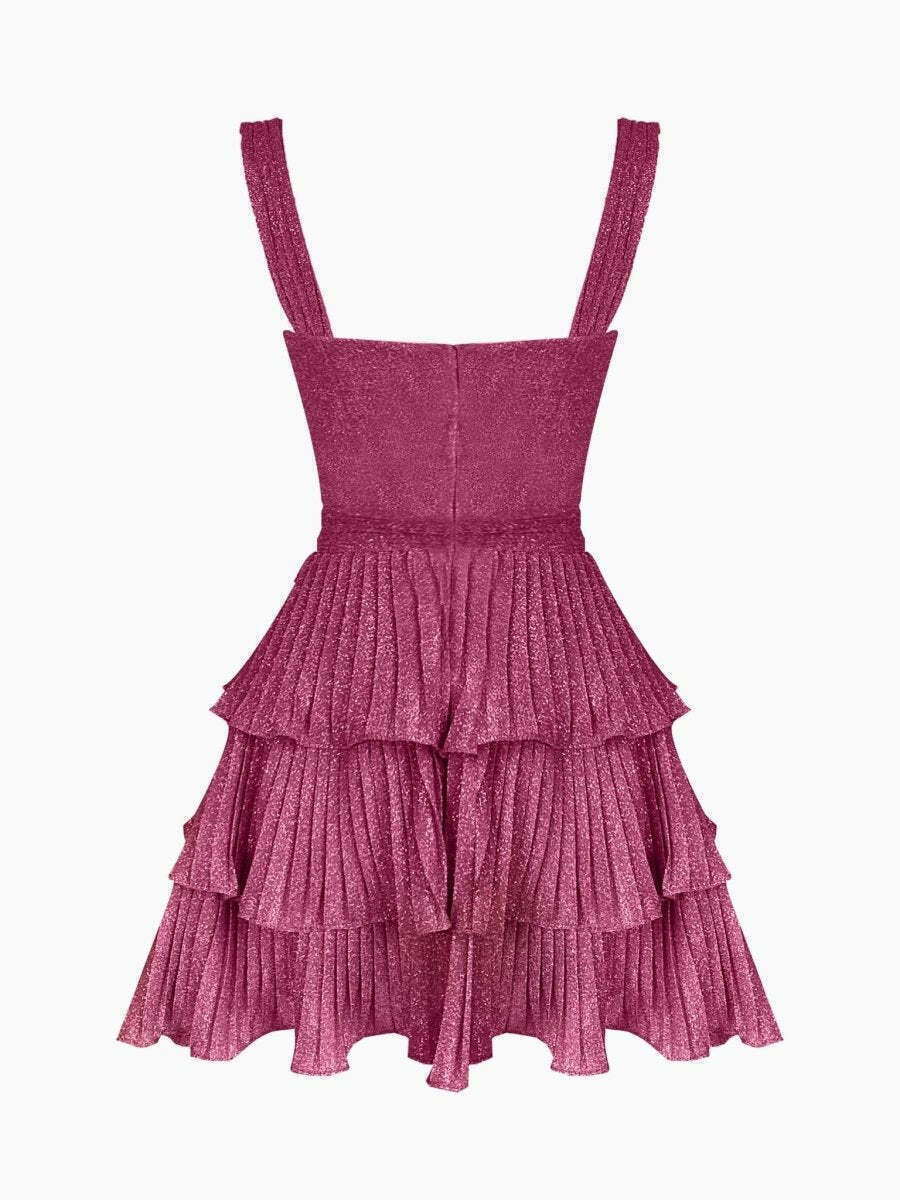 Vestido Curto Plissado - Valentina