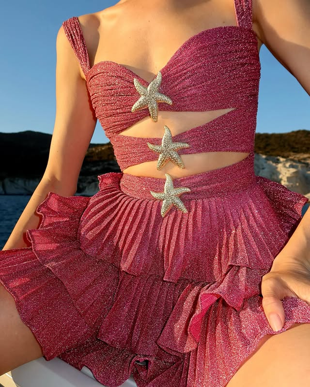 Vestido Curto Plissado - Valentina