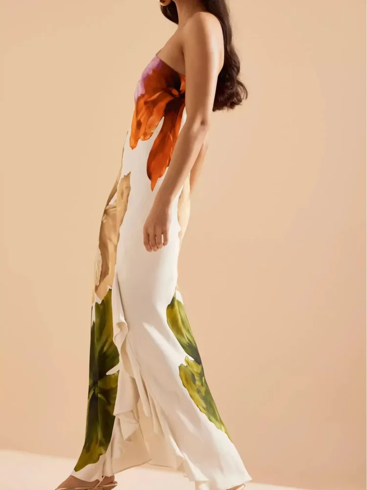 Vestido Feminino Longo Estampado - Lara