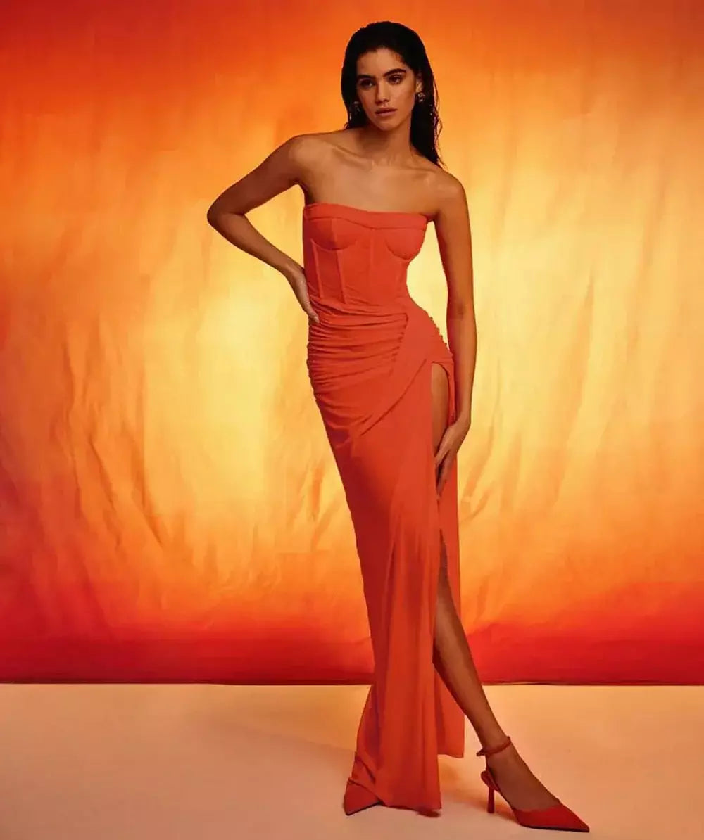 Vestido Elegante Longo Corset - Luana