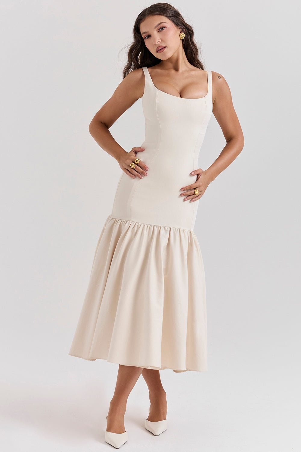 Vestido Feminino Midi Rodado - Loren