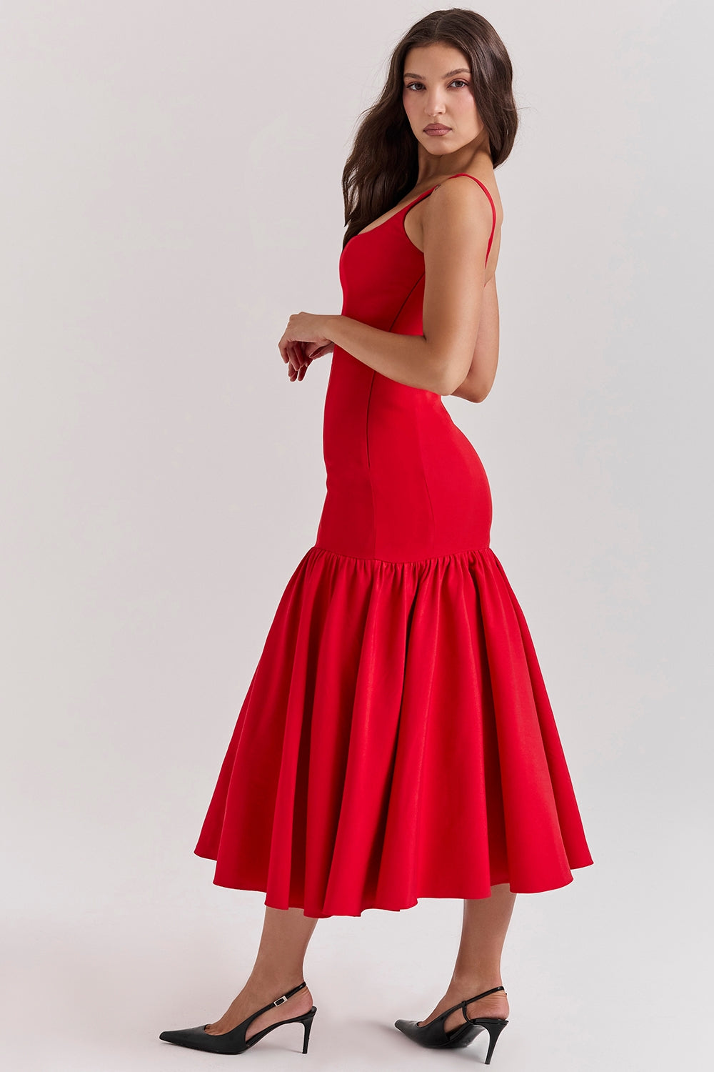 Vestido Feminino Midi Rodado - Loren