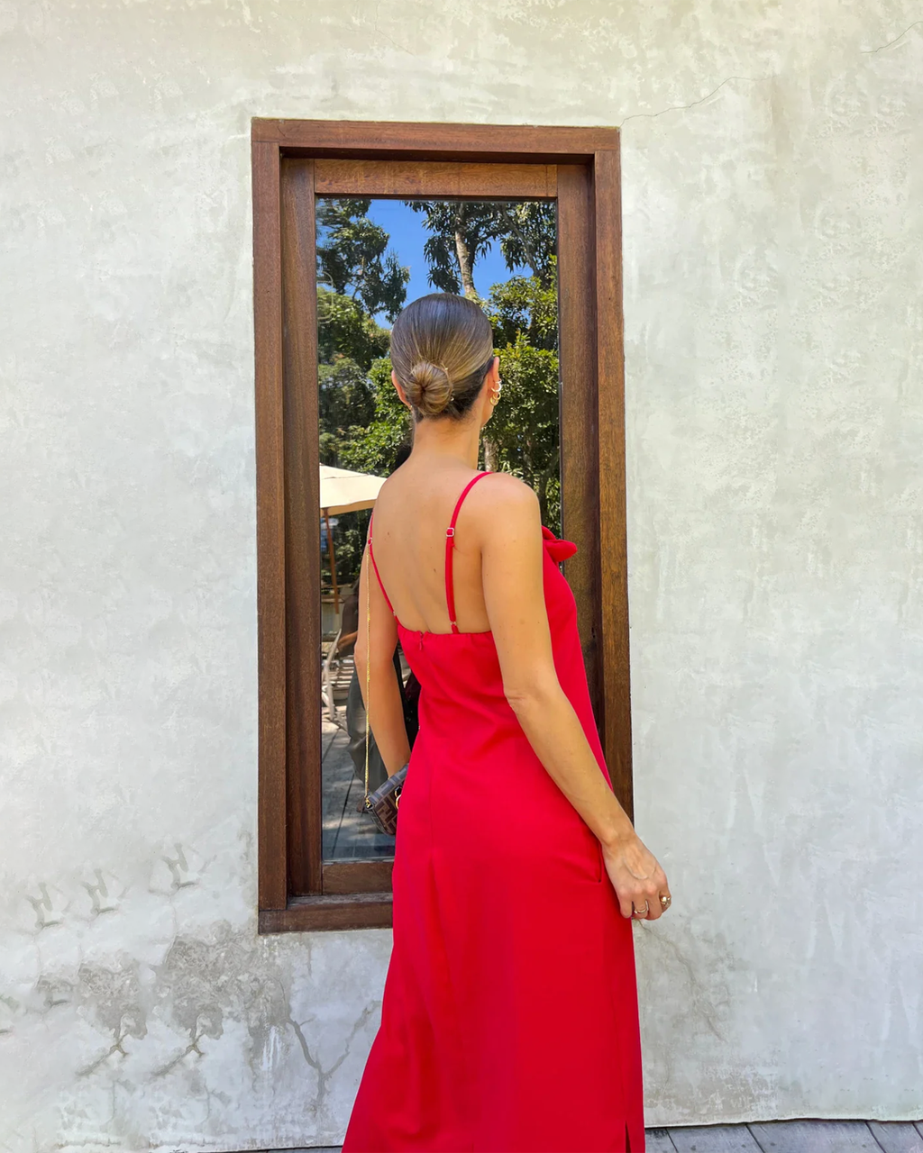 Vestido 3D Fenda Lateral - Flower