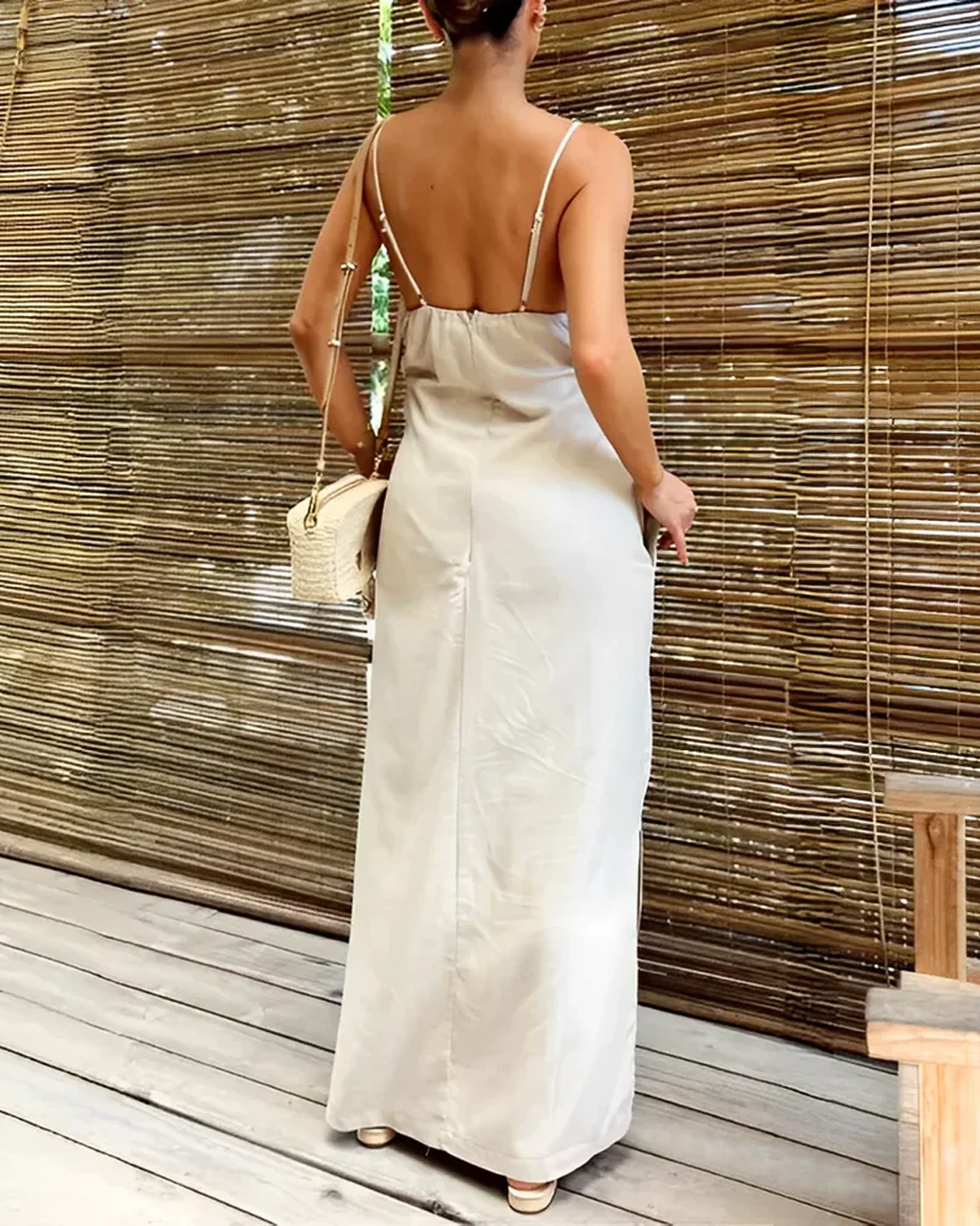 Vestido 3D Fenda Lateral - Flower