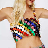 Top Lantejoula Arco Íris - Folia