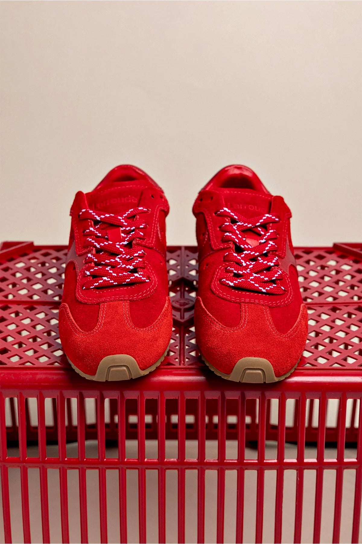 Tênis Stella Camurça Vermelho e Couro Vermelho