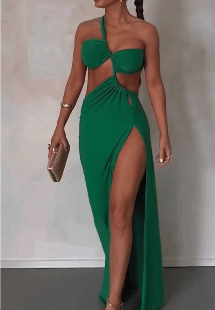 Vestido Longo Verde Bandeira - Larissa