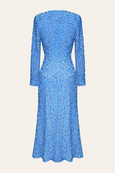 Vestido Midi Maxi de Paetês com Manga Longa - Isabela