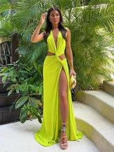 Vestido Feminino Longo Fenda - Lais